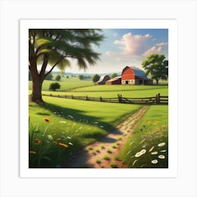 Farm In The Countryside 31 Art Print