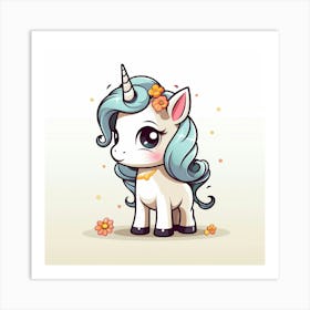 Cute Unicorn 664 Art Print