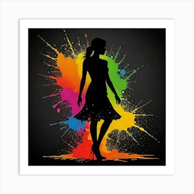 Silhouette Of A Woman 1 Art Print