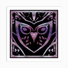 Owl Metallic Style 02 Art Print