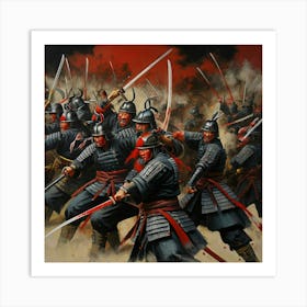 Samurai Battle 6 Art Print