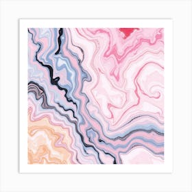 Pink Marble Art Print