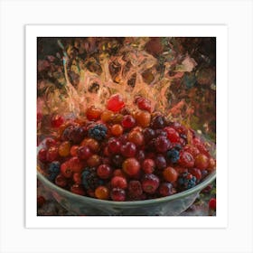 Berries In A Bowl Art Print