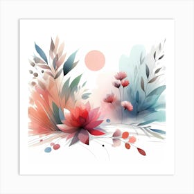 Abstract Flower Painting 5 Art Print