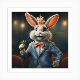 Rabbit In A Suit 18 Art Print