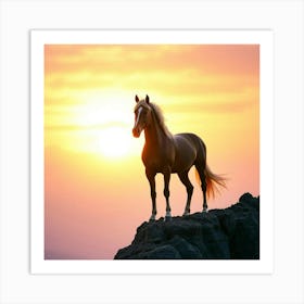 Sunset Horse 71 Art Print