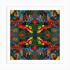 Abstract Psychedelic Pattern Art Print