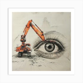 Eye Of The Excavator Art Print