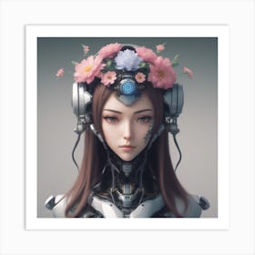 Robot Girl Art Print