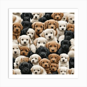 pattern of dogs Art Print