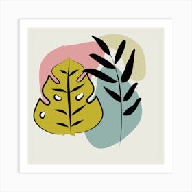 Leaf And A Flower Art Print