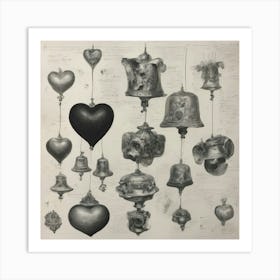 Bells And Hearts 1 Art Print