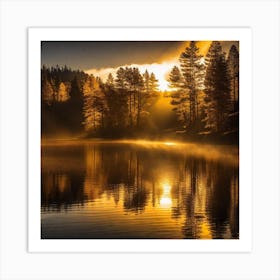 Sunrise Over Lake 7 Art Print