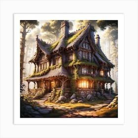 Fairy House In The Woods Art Print