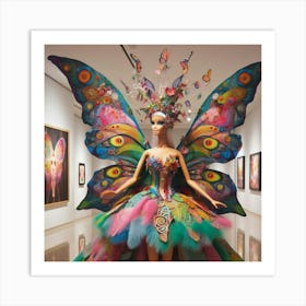 Butterfly Art Barbie Art Print