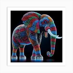 Colorful Elephant 3 Art Print