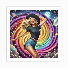 Sexy Girl Spiral Art Print