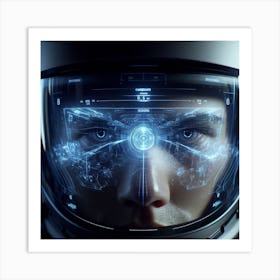 Futuristic Face Art Print