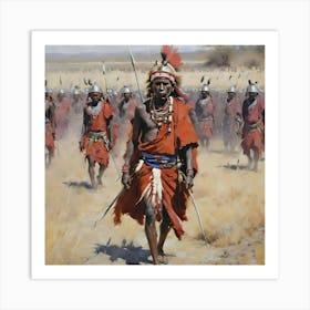 AFRICAN WARRIORS Art Print