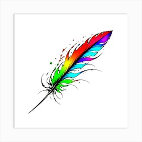 Feather Tattoo 18 Art Print