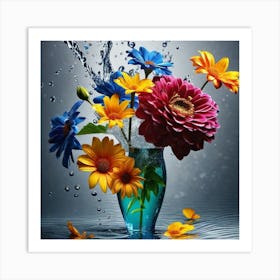 Flowers In A Vase 32 Art Print