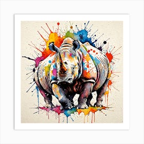 Rhino Print Art Print