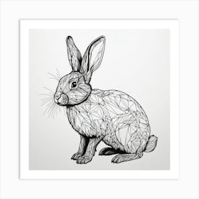 Rabbit Polygonal Art Print