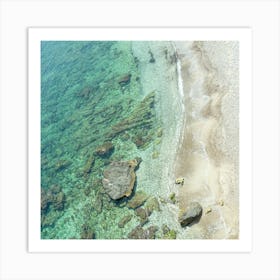 Sicilian Beach From Above - Nature Photo Art Print - Drone Photography Art Print