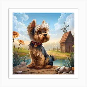 Yorkshire Terrier At The Break Of Dawn Art Print