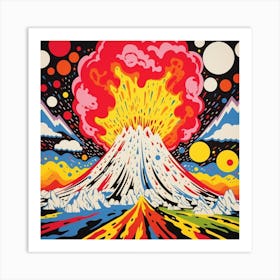 Erupting Volcano Art Print