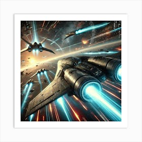 A Futuristic Science Fiction Depiction Of Phoenix Solarengines Art Print