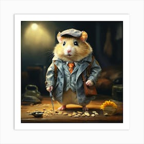 Hamster In A Suit 4 Art Print