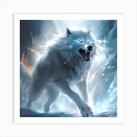 Wolf In The Snow Art Print