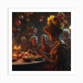 Colombian Festivities Perfect Composition Beautiful Detailed Intricate Insanely Detailed Octane Re (21) Art Print