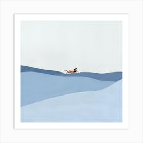 Surfer In The Ocean 4 Art Print