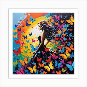 Butterfly Girl 21 Art Print