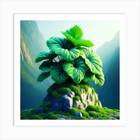 Plant Between Stones Art Print