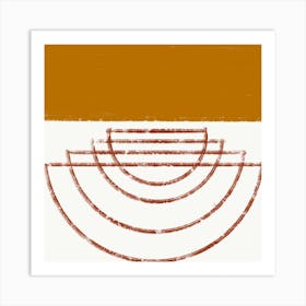 Mid-Century Modern Circles Art Print