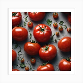 Tomatoes On A Table 1 Art Print