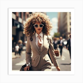 Woman In Business Suit Art Print