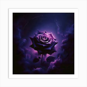 Purple Rose Art Print