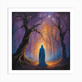 Ghostly Figure In The Woods Art Print