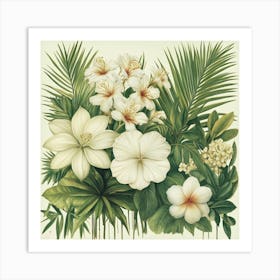 Tropical Flowers Art 12 Art Print