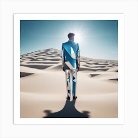 Man Standing In The Desert 21 Art Print