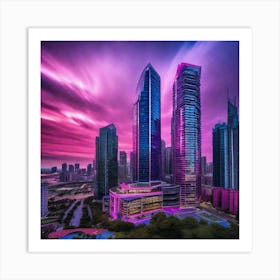 Skyscrapers In Dubai 1 Art Print