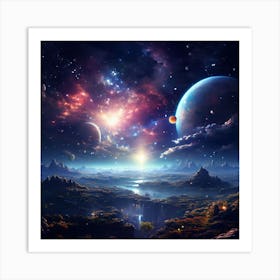 Space Full Of Beautiful Light Art Print