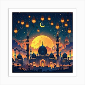 Ramadan Islamic Background Art Print