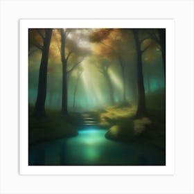 Mystical Forest Retreat 3 Art Print