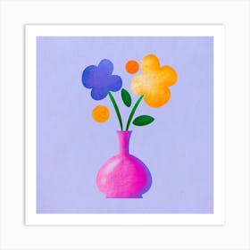 Flower Pot Square Art Print