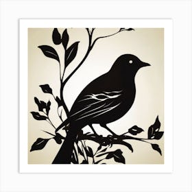 Bird On A Branch Art Print